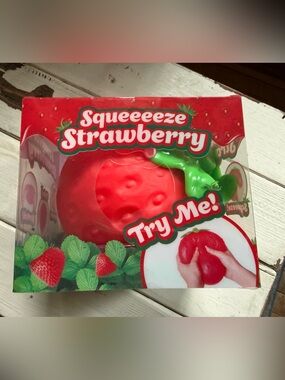 Sunny Days Viral Jumbo Squeezy Strawberry Squishy Toy Stress Relief Sensory Fun